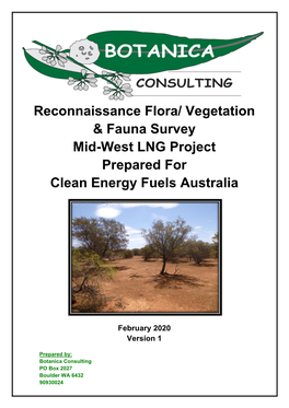 Vegetation & Fauna Survey Mid-West LNG Project Prepared for Clean