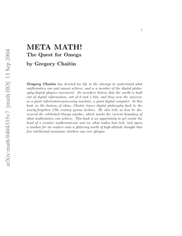 Meta Math! Cover