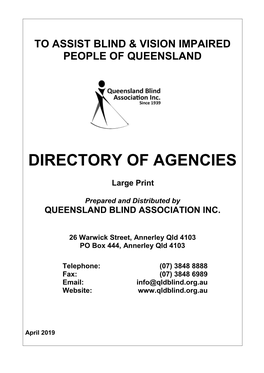 Directory of Agencies