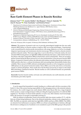 Rare Earth Element Phases in Bauxite Residue