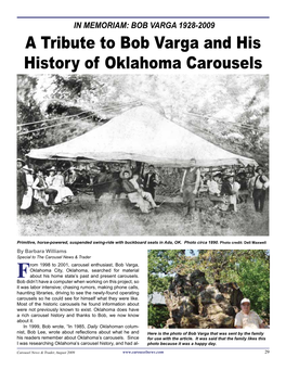 A Tribute to Bob Varga and His History of Oklahoma Carousels