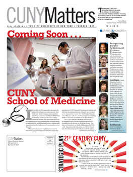 Coming Soon . . . CUNY School of Medicine