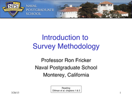 Introduction to Survey Methodology