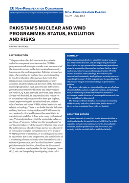 Pakistan's Nuclear and WMD Programmes