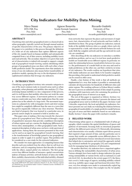 City Indicators for Mobility Data Mining