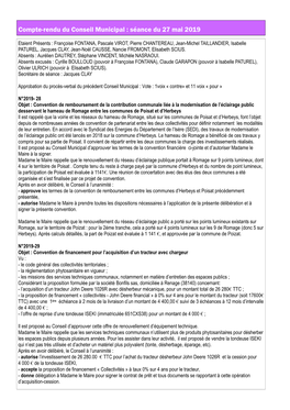 Compte-Rendu Du Conseil Municipal : Séance Du 27 Mai 2019