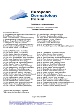 Guideline on Lichen Sclerosus
