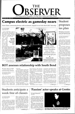 Campus Electric. As Game Day Nears Student