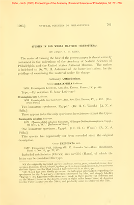 Proceedings of the Academy of Natural Sciences of Philadelphia, 55: 701-718