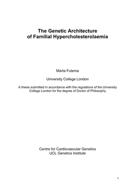 The Genetic Architecture of Familial Hypercholesterolaemia