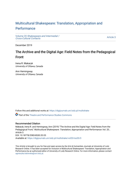 Field Notes from the Pedagogical Front