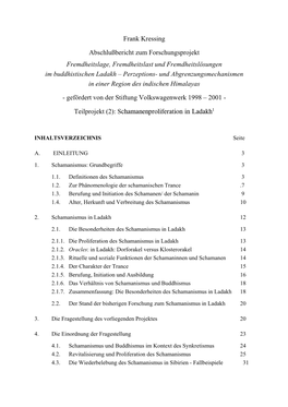 Frank Kressing Abschlußbericht Zum Forschungsprojekt Fremdheitslage