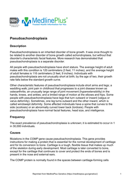 Pseudoachondroplasia