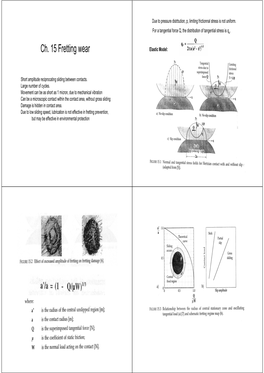 Ch. 15 Fretting Wear Elastic Model