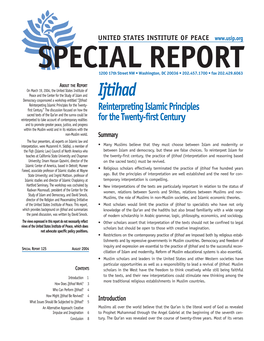 Ijtihad Reinterpreting Islamic Principles for the Twenty-First Century