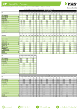 731 Neusiedl/See - Pamhagen Betreiber: Raab-Oedenburg-Ebenfurter Eisenbahn AG Bahnhofsplatz 5, 7041 Wulkaprodersdorf Tel.: 02687/62 2 24