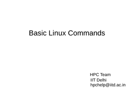 Basic Linux Commands