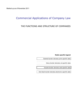 Commercial Applications of Company Law