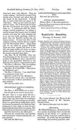 Ssembl11. So on Are Not Worth Anything; While We Know That the Rosehill Railway Has Not 'L'hursday, 22 December, 1898