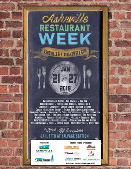 Restaurant Week Menu