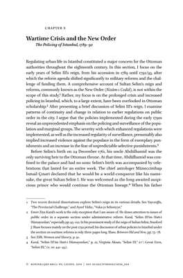 Wartime Crisis and the New Order the Policing of Istanbul, 1789–92