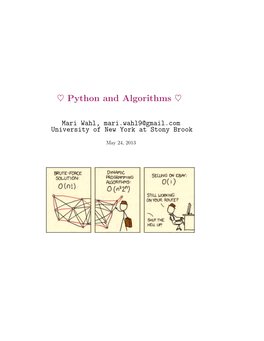 Python and Algorithms ♥