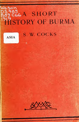 A Short History of Burma