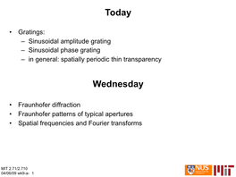 Gratings: Amplitude, Phase, Sinusoidal, Binary