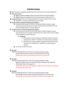 Ionization Energy