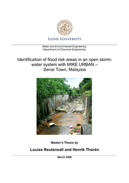 Identification of Flood Risk Areas in an Open Storm- Water System with MIKE URBAN – Senai Town, Malaysia