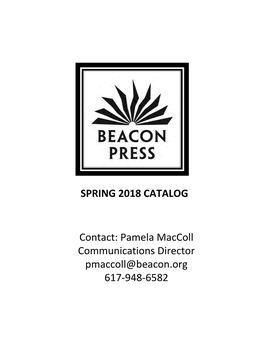 SPRING 2018 CATALOG Contact: Pamela Maccoll