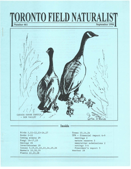 ORONTO FIELD NATURALIS Number461 September 1996