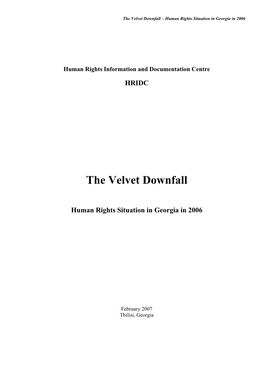 The Velvet Downfall, Human Rights in Georgia