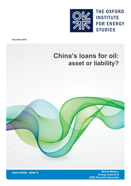 China's Loans for Oil