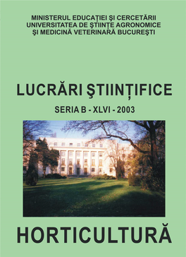 Universitatea De Ştiinţe Agronomice Şi Medicină Veterinară – Bucureşti