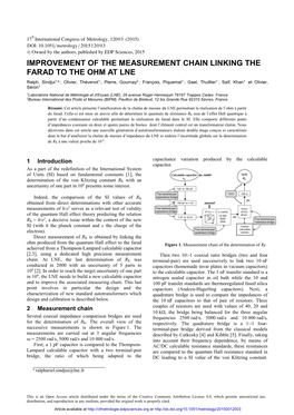 Improvement of the Measurement Chain Linking the Farad to the OHM