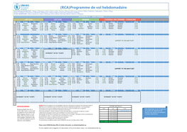 RCA)Programme De Vol Hebdomadaire