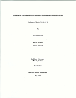 Barrier-Free Kids: an Integrative Approach to Speech Therapy Using Theatre