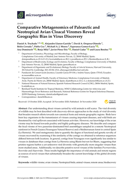 Comparative Metagenomics of Palearctic and Neotropical Avian Cloacal Viromes Reveal Geographic Bias in Virus Discovery