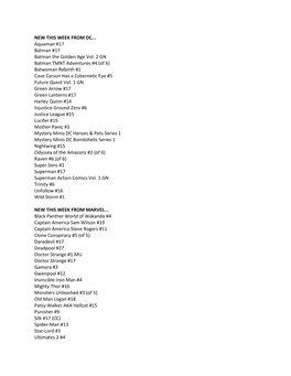 NEW THIS WEEK from DC... Aquaman #17 Batman #17 Batman the Golden Age Vol. 2 GN Batman TMNT Adventures #4 (Of 6) Batwoman Rebirt