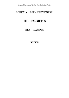 Schema Departemental Des Carrieres Des Landes