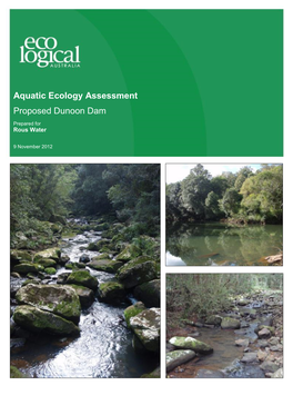 Aquatic Ecology Assessment Proposed Dunoon
