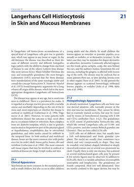 Langerhans Cell Histiocytosis in Skin and Mucous Membranes 21