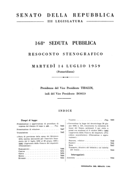 Senato Della Repubblica Iii Legislatura