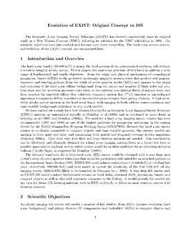 Evolution of EXIST: Original Concept to ISS 1 Introduction and Overview