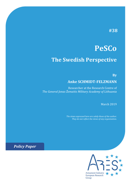 Pesco: the Swedish Perspective / March 2019