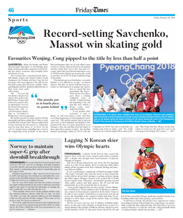 Record-Setting Savchenko, Massot Win Skating Gold