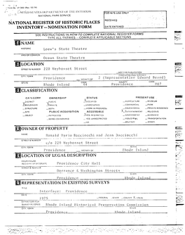 National Register of Historic Places Inventory-- Nomination Form