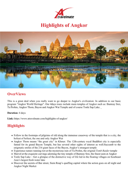 Highlights of Angkor