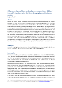 Elaborating a Crosswalk Between Data Documentation Initiative (DDI)